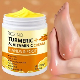 Turmeric & Vitamin C Hand and Foot Cream – Nourishing, Hydrating, Firming Care for Smooth Skin – 250g