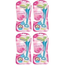 Kai Corporation KAI AquaFit Women's Disposable Razors, Pack of 2 x 4