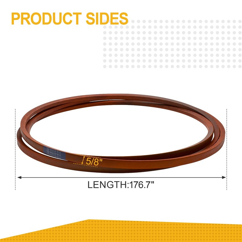 5/8" x 176.7" Mower Deck Belt Compatible with Exmark 60"