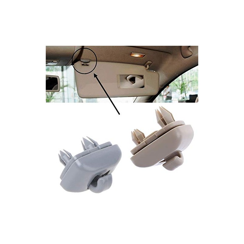 chenpaif 8U0857562 8E0857562 Plastic Grey Sun Visor Clip Hook Holder