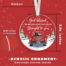 Christmas Ornaments 2025,Couple Gifts Mr and Mrs 1st Christmas Married Ornament Unique Anniversary Wedding Bridal Shower Gifts Bride to be Newlyweds Engagement Keepsake Xmas Tree Decorations