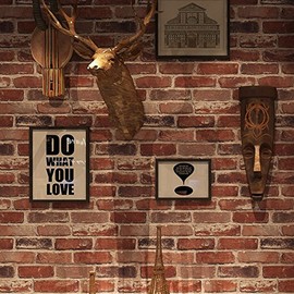 Red Brick Wallpaper Peel and Stick 472inch Realistic Brick Look Contact Paper Removable Textured Vintage Self Adhesive Stick on Vinyl Roll Rustic Wall Covering Home Decor