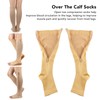 3Pairs Zipper Compression Socks Breathable Open Toe Over The Calf