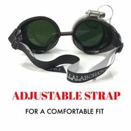 Steampunk Victorian Style Goggles Rave Glasses with Compass Design and double Ocular Loupe