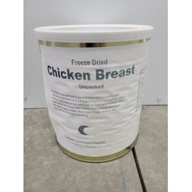 Military Surplus Freeze Dried Whole Chicken Breasts #10 Can Uncooked Food- 1 Can