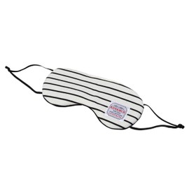 VANGUARD ADVANCE Sleep Eye Mask, Soft, Cotton, Knit & Border (Ear-hook Specification), Made in Japan, White wh