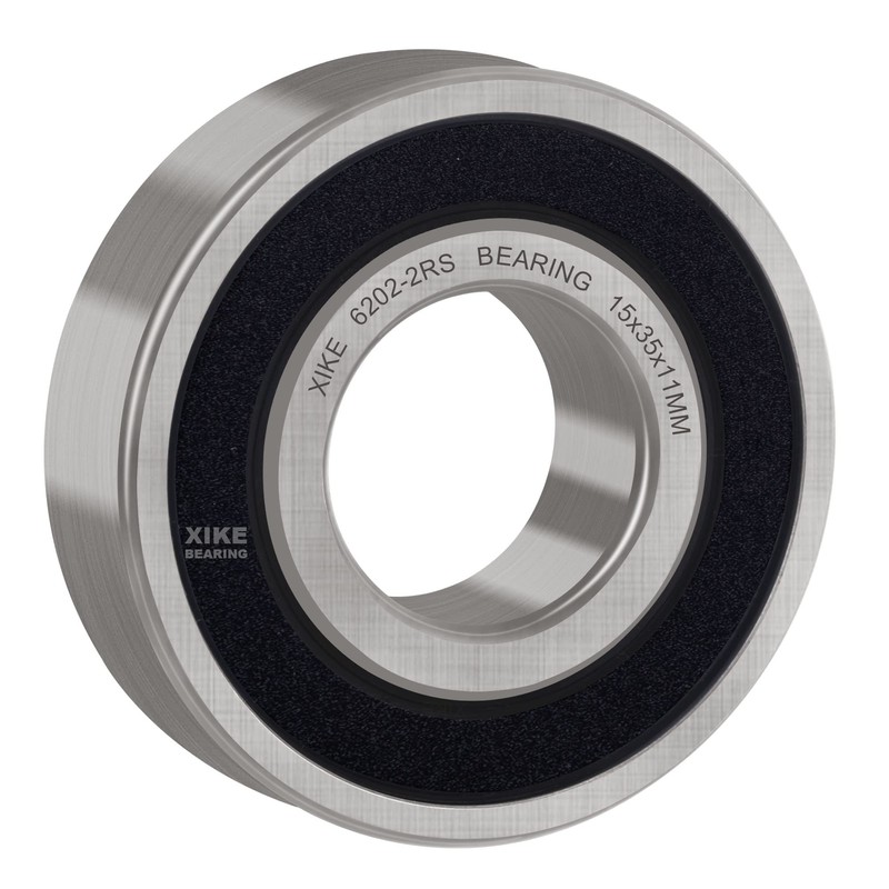 XIKE 6202-2RS Ball Bearings 15x35x11mm, Bearing Steel and Double Rubber