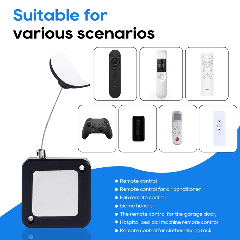 Retractable Remote Control Tether Lock: 6.5 ft Upgraded Pulling Force