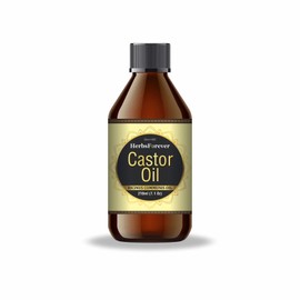 Herbsforever Castor Oil – Ricinum Communis Seeds Oil – Maintain Healthy Skin, Hair, Lashes & Brows – Cold Pressed Premium Oil – Non GMO, Organic, Vegan – 7.1 fl oz – 210 ml