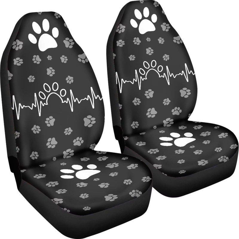 Poceacles Dog Paws Pattern Universal Fit Car Seat Cover for