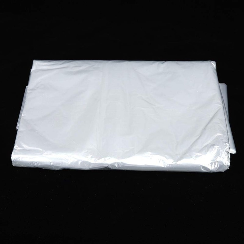 Fdit 50Pcs Disposable See-Through Clothes Dust Bags Dry Cleaning Garment