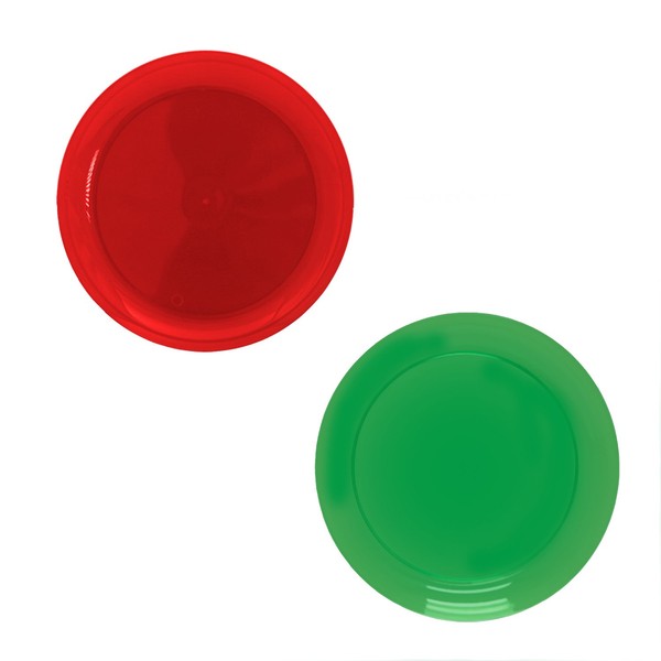 Party Essentials 20 Count Round Christmas Dessert Plates, 6", Red/Green