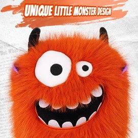 LZFAN Funny Golf Headcover, Animals Plush Driver Headcover Fairway Hybrid Headcover, Golf Club Head Covers Gift for Men Women Orange Monster