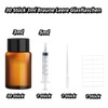 Ksnowqi 30 Stück Braune Leere Glasflaschen, Tropfflasche Mini Fläschchen 3ml,