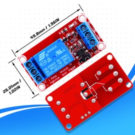 5PCS DC 5V Relay Module - 1 Channel Optocoupler Isolation Relay Board, High/Low Level Trigger, Normally Opened Compatible Load: 10A 250VAC / 15A 125VAC / 10A 30VDC (5V-5PCS)