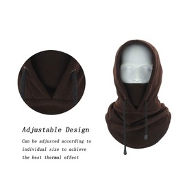 Irzaki Balaclava Face Mask for Cold Weather - Windproof Ski Mask - Thermal Heavyweight Head Hood for Men and Women Brown