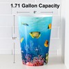 Allure Home Creation Under The Sea Fish Plastic Wastebasket Compact