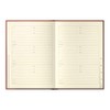 Midori 34499006 HF A5 Adult Address Book, PU Leather, Brown