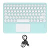 Touch Wireless Keyboard Round Keycaps Ergonomic Design Ultra Thin Smart