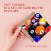 1 x Greeting Card Glossy Pool Balls Snooker Pub -