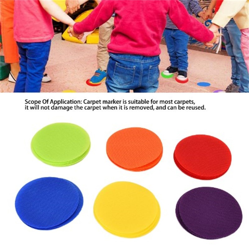 Jerliflyer Carpet Markers, Polyester Children's Game, Indoor Activity, Colourful Carpet,
