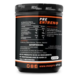 Mex/pro Pre Entreno 500gr Varios Sabores