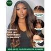 KLAIYI Pre Everything 13x4 Glueless Wig Ombre Brown Body Wave