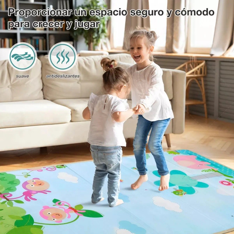 Tapete Bebe Para Gateo Multiuso Juegos Seguridad 180x100cm