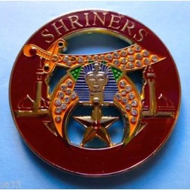 Shriners  Cut Out   High Quality with white Stones Car Emblem