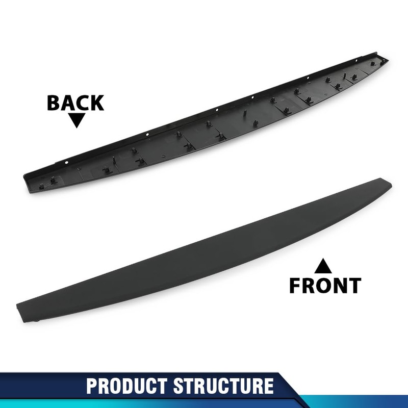 PIT66 1PC Tailgate Spoiler Cap Molding, Compatible with Dodge Ram