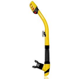 Supertrip Snorkel Adult Unisex Valve Snorkel with Headband Clip Dry Snorkel Adult for Snorkelling, Apnea and Diving (4 Colours)