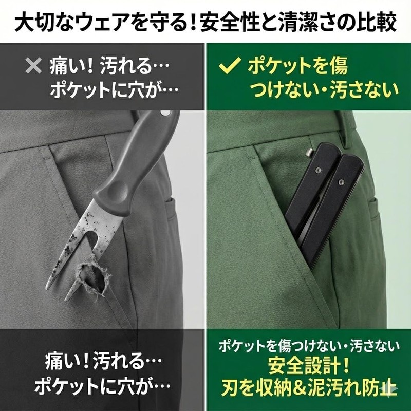 Fuji-cellar Golf Green Fork Folding One-Touch Metal Divot Grass Repair