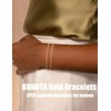 KOHOTA Silver Gold Bracelets for Women Trendy 14K Gold Plated