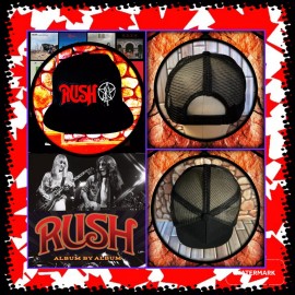 RUSH PATCHED BLACK SNAPBACK TRUCKER HAT