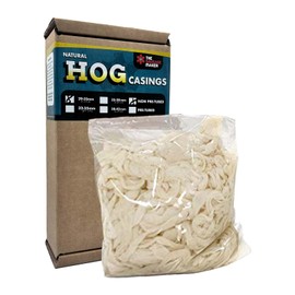 The Sausage Maker Natural Hog Sausage Casings 32 To 35 MM Butcher Pack, Makes 80 Lb Meat, North American Edible Pork Casing For Links, Large Brats, Hot Italian, Rope Sausages, 1 1/4"-1 3/8" Dia