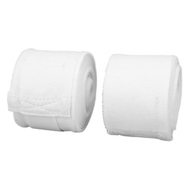 Dilwe Boxing Hand Wraps 2 Pack Cotton 5M Quick Dry Semi Elastic Hook Loop Hand Wraps Support for Kickboxing Muay Thai (White)