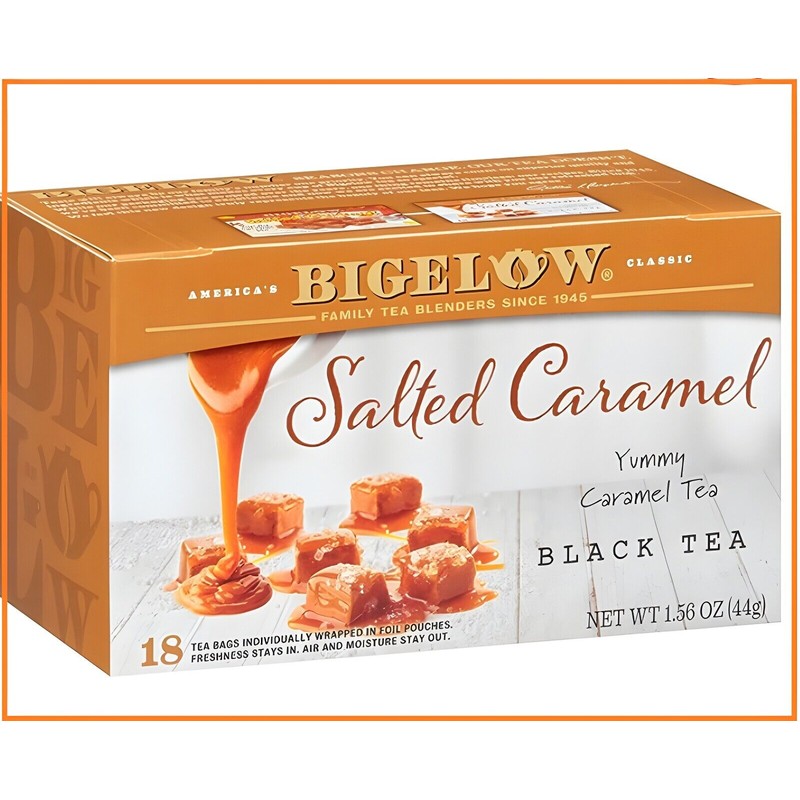Bigelow Salted Caramel Black Tea, Caffeinated, 18 Ct (Pack of
