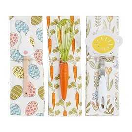 Mud Pie Spring Towel and Utensil Set, Egg; 26" x 16.5"