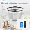 VOLISUN Low Profile Ceiling Fans with Lights and Remote, 23.6in