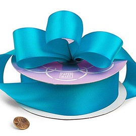 Turquoise Single Face Satin Ribbon 7/8" X 100 Yards
