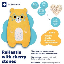 Dr. SevinnOK Tummy Warmer For Baby Gas And Colic Relief With Cherry Stones