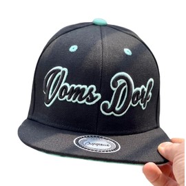 Outfitfabrik Snapback Cap „Voms Dorf“ in schwarz, 3D-Stick in schwarz/Mint, Unisex, verstellbar an der Rückseite