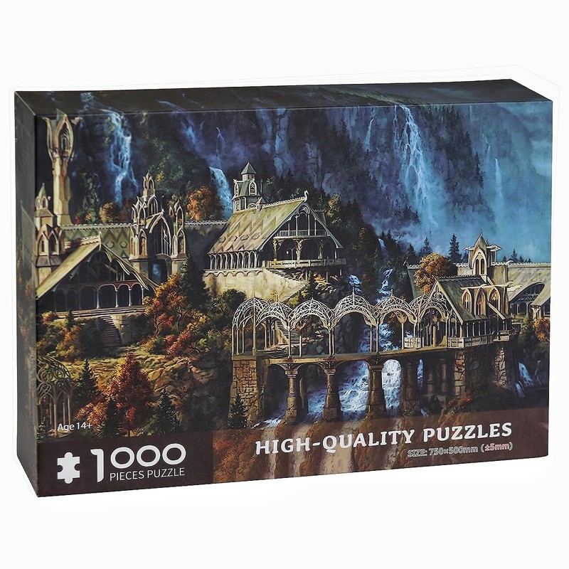 Moruska Fantasy Puzzles for Adults 1000 Piece - Waterfall Castle