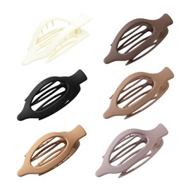 Pack of 6 Hair Clips for Women, French Hair Clips, 11.5 cm Hair Clips, Flat Secure Hold Inner Teeth Hair Claws, Strong Hold Side Hair Clips for Fine Hair, Thick Hair, Short Hair