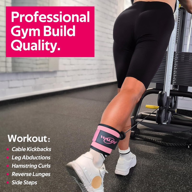 WALITO Ankle Resistance Bands with Cuffs, Ankle Bands for Working