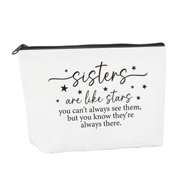 Mother's Day Sisters Makeup Bag Sisters Gifts from Sister Make Up Bags for Women Mothers Day Birthday Gifts for Sister Makeup Pouch Cosmetic Bags for Women (1 Pcs)