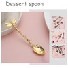 Fokmuaex 3-Piece Retro Forest Style Gold Parfait and Coffee Spoons