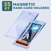ZENOWICK 128 PCS Magnetic Card Holder, 35pt One Touch Card
