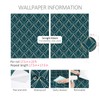 ReWallpaper 17.5in×23ft Teal Geometric Peel and Stick Wallpaper Dark Emerald