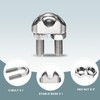 sourcing map 20 Pcs M6 Stainless Steel Wire Rope Clip